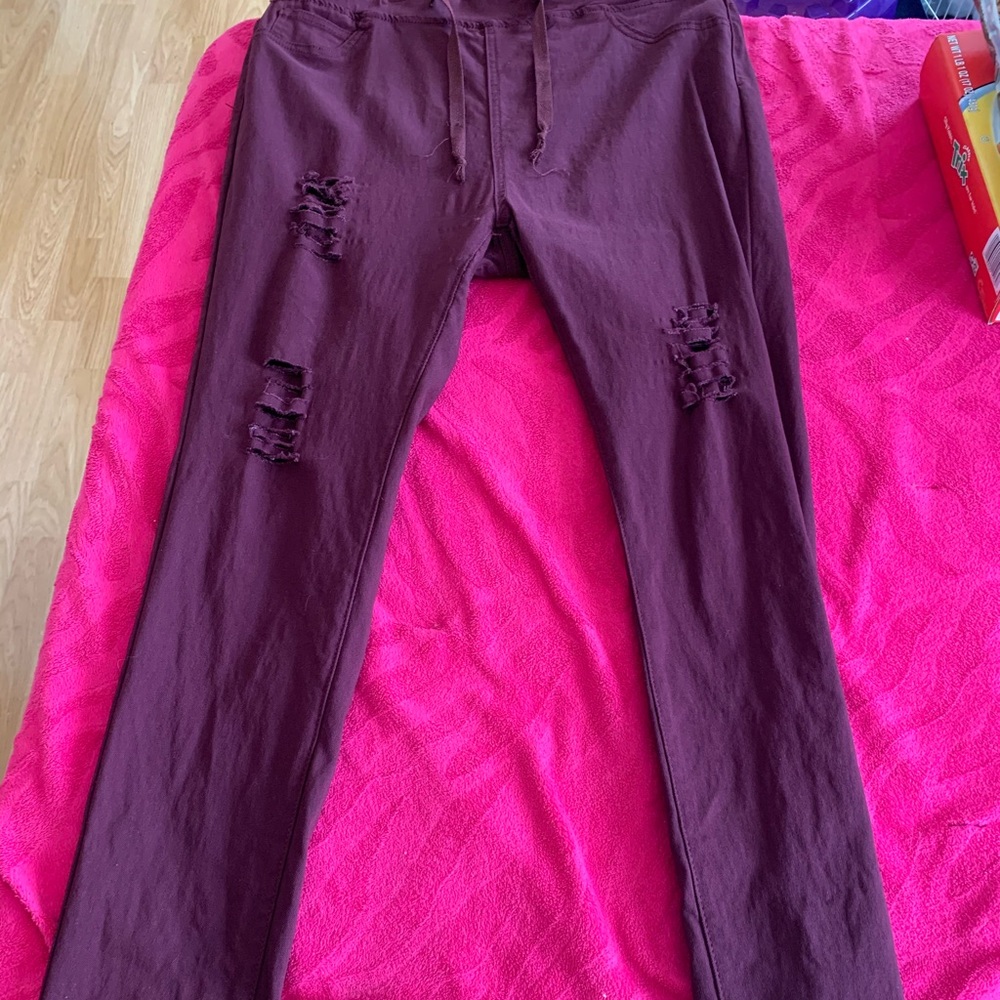 Burgundy pants